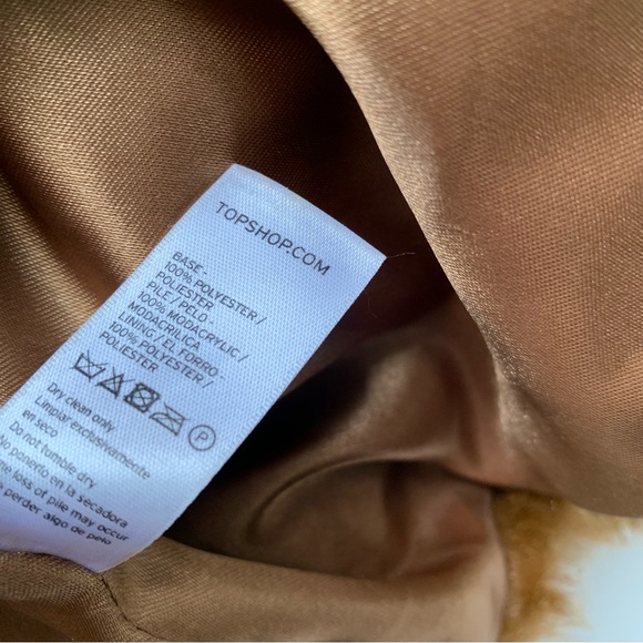 Topshop boutique faux fur overcoat size uk 12 - Picture 11 of 11
